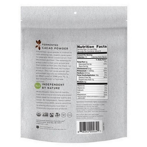 Wildly Natural, Fermented Cacao Powder, 8 Oz