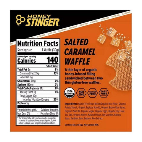 Honey Stinger, Organic Salted Caramel Waffle, 1.06 Oz