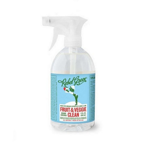 Rebel Green, Fruit And Veggie Clean Produce Wash Spray, 17 Oz
