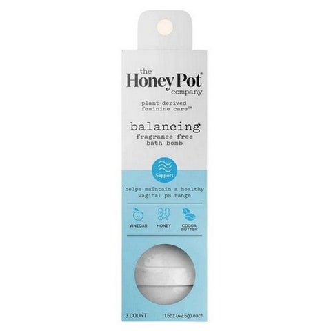 The Honey Pot, Pot Unscented Bath Bomb, 3 Count
