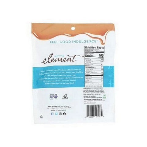Element Snacks, Sea Salt Caramel Crispy Rice Minis, 3 Oz