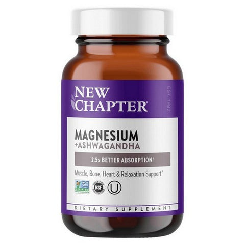 New Chapter, Magnesium + Ashwagandha, 90 Count