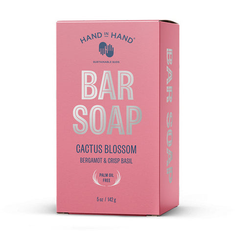 Hand In Hand, Bergamot & Crisp Basil Bar Soap, 5 Oz