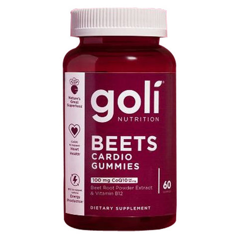 Goli Nutrition, Beets Cardio Vegan Vitamin Gummies, 60 Count