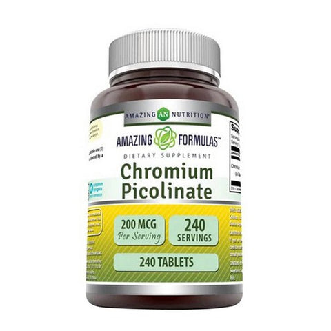 Amazing Nutrition, Amazing Formulas Chromium Picolinate, 200 Mcg, 240 Tabs