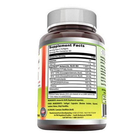 Amazing Nutrition, Amazing Omega Superba Krill Oil, 500 mg, 120 Softgels