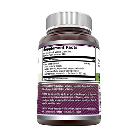 Amazing Nutrition, Amazing Formulas Grapeseed Extract, 1600 mg, 240 VegCaps