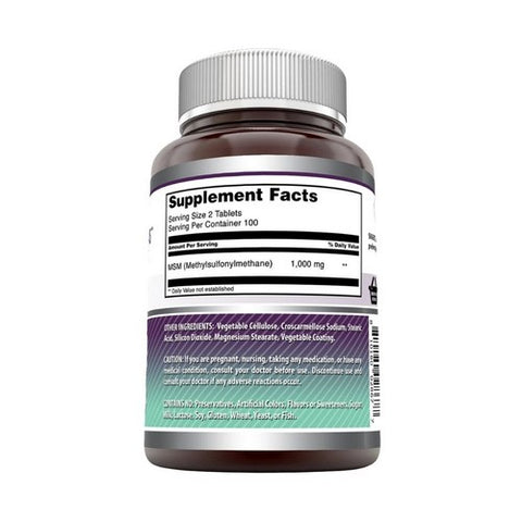 Amazing Nutrition, Amazing Formulas MSM, 1000 mg, 200 Tabs