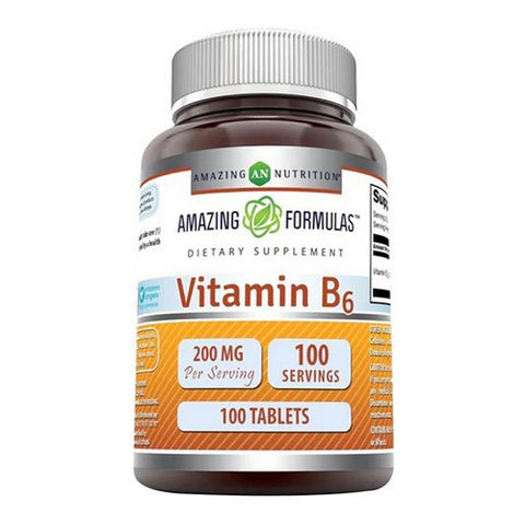 Amazing Nutrition, Amazing Formulas Vitamin B6, 200 mg, 100 Tabs