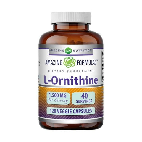Amazing Nutrition, Amazing Formulas L-Ornithine, 1500 mg, 120 Caps