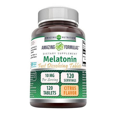 Amazing Nutrition, Amazing Formulas Melatonin Fast Dissolving Citrus, 10 mg, 120 Tabs