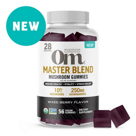 Om Mushrooms, Mushroom Master Blend Gummies, 56 Count