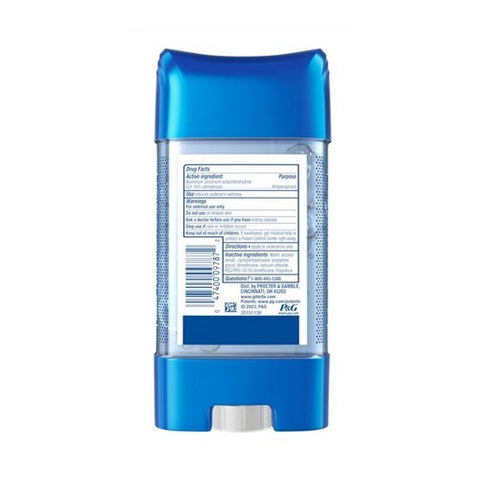 Gillette, Clear Shield Antiperspirant Deodorant Clear Gel Power Rush, 3.8 Oz