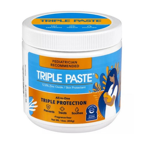 Triple Paste, Zinc Oxide Medicated Diaper Rash Ointment, 16 Oz