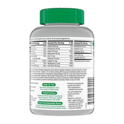 Silver Adults 50 Plus 220 Tabs by Centrum