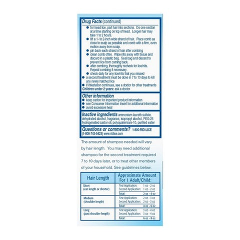 Rid, Lice Killing Shampoo, 2 Oz
