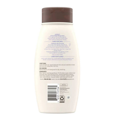 Aveeno, Stress Relief Body Wash Lavender Scent, 18 Oz