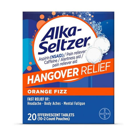 Alka-Seltzer, Hangover Relief Formulated For Fast Relief Of Headaches Body Aches and Mental Fatigue, 20 Tabs