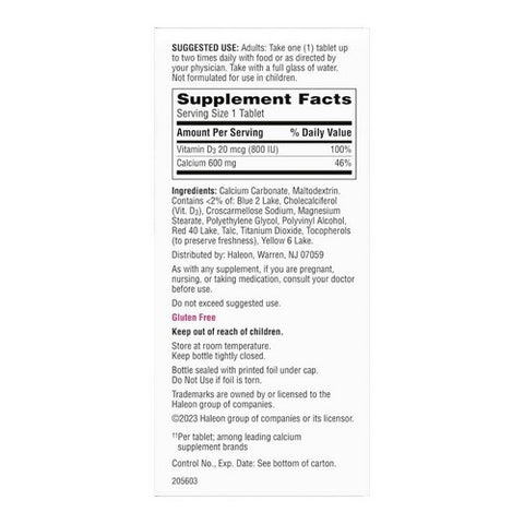 Caltrate, Bone Health 600 Plus D3 Calcium, 60 Tabs