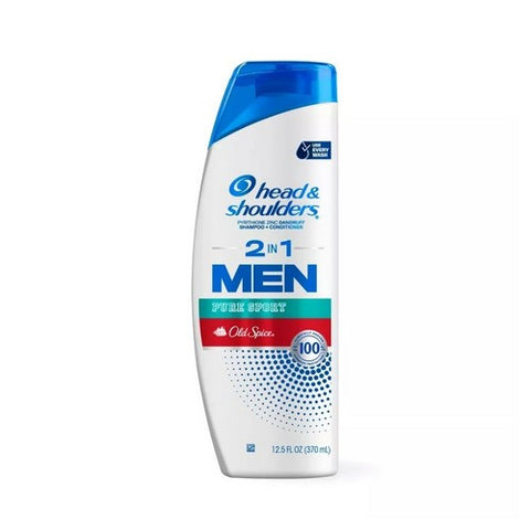 Head & Shoulders, Men 2 in 1 Dandruff Shampoo Plus Conditioner Old Spice Pure Sport, 12.5 Oz
