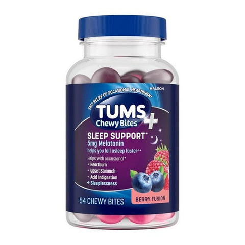 Tums, Heartburn Plus Sleep Support, 54 Chewable