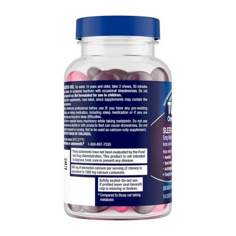 Tums, Heartburn Plus Sleep Support, 54 Chewable