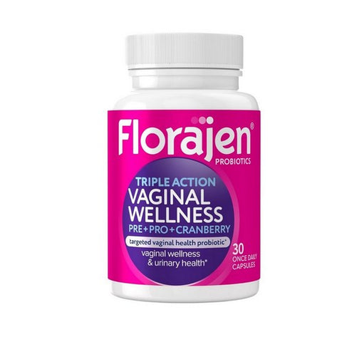 Florajen, Triple Action Womens Pre Plus Probiotic Plus Cranberry, 30 Caps