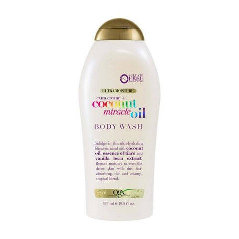 OGX, Extra Creamy Plus Coconut Miracle Oil Ultra Moisture Body Wash, 19.5 Oz