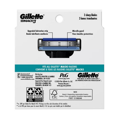 Gillette, Mach3 Cartridges, 10 Each