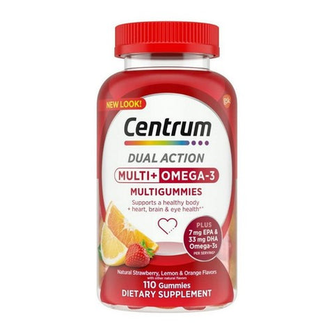 Centrum, Multi Plus Omega-3, 110 Gummies