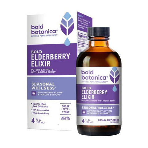 Bold Botanica, Bold Elderberry Elixir Syrup, 4 Oz