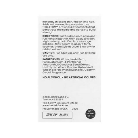 Hobe Labs, Energizer Hair Thickening Serum, 2 Oz