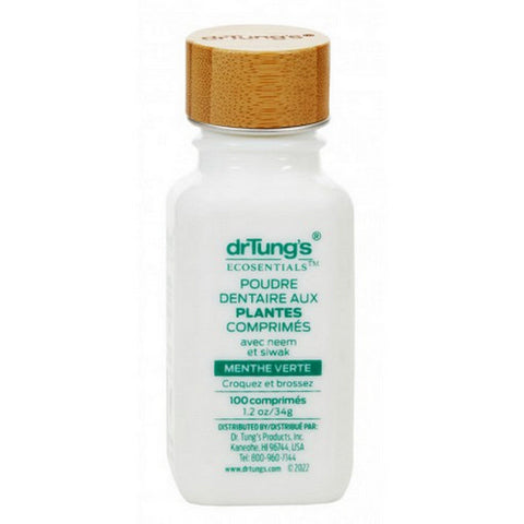 Dr. Tungs Products, Herbal Toothpowder Tabs Spearmint, 100 Tabs