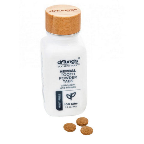Dr. Tungs Products, Herbal Toothpowder Tabs Mint-Free, 100 Tabs