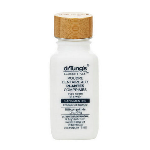 Dr. Tungs Products, Herbal Toothpowder Tabs Mint-Free, 100 Tabs