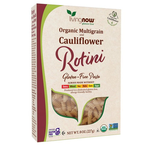 Now Foods, Organic Multigrain & Cauliflower Rotini Gluten Free Pasta, 8 Oz