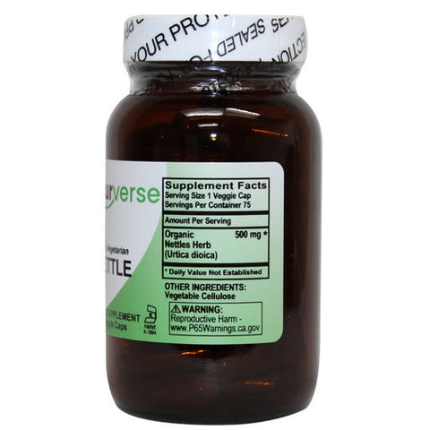 Nettles Powder Capsules 75 VegCaps by Naturverse