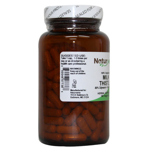 Milk Thistle Powder Capsules Standardized 180 VegCaps by Naturverse