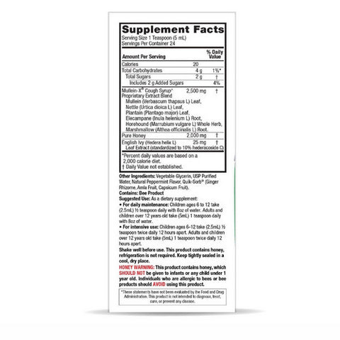 Nature's Answer, Mullein-X Cough Syrup Multi System, 4 Oz
