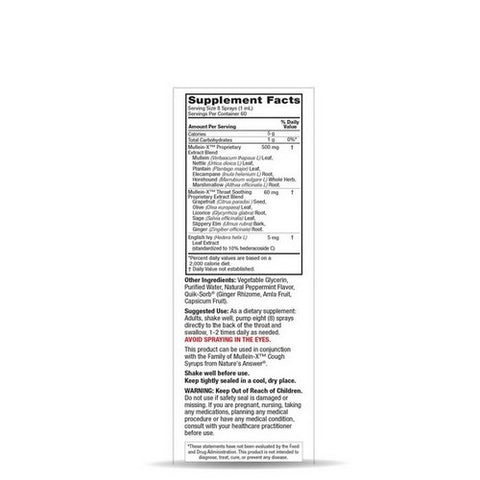 Nature's Answer, Natural MulleinX Throat Spray, 2 Oz