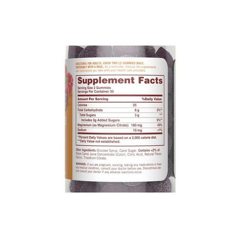 Sundown Naturals, Magnesium Gummies, 60 Count