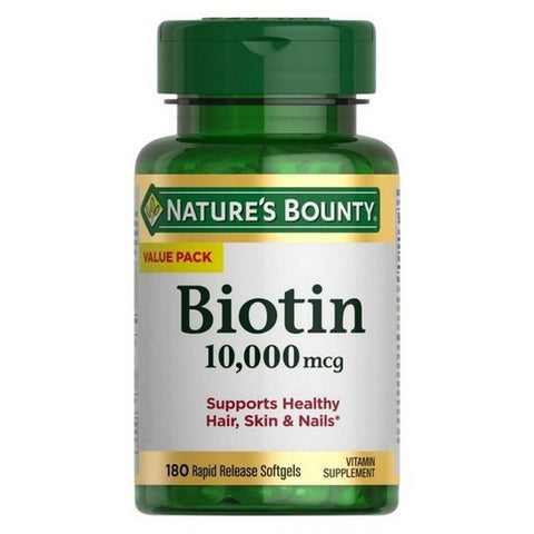 Nature's Bounty, Biotin, 10,000 Mcg, 180 Count