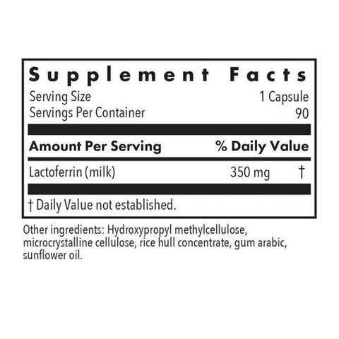 Nutricology/ Allergy Research Group, Laktoferrin Immune Peptide From Colostrum, 90 Veg Caps