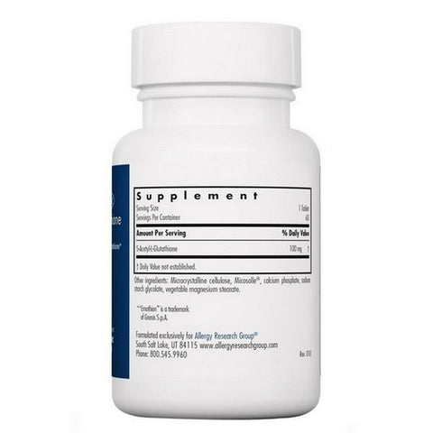 Nutricology/ Allergy Research Group, Acetyl-Glutathione, 100 Mg, 60 Tabs