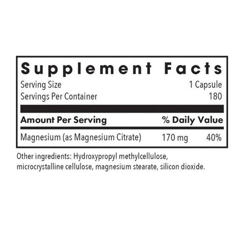 Nutricology/ Allergy Research Group, Magnesium Citrate, 90 Veg Caps