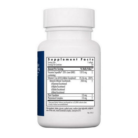 Nutricology/ Allergy Research Group, Tocomin SupraBio Tocotrienols, 200 Mg, 60 Softgels