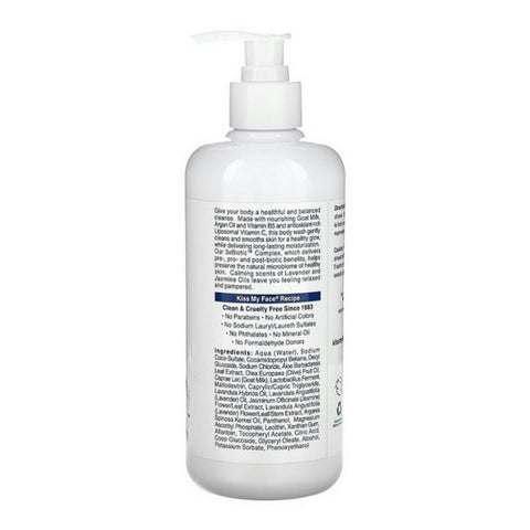 Kiss My Face, Goat Milk Body Wash Lavender + Jasmine, 16 Oz