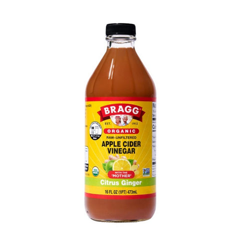 Bragg, Organic Apple Cider Vinegar Blends With Citrus Ginger, 16 Oz(Case Of 12)