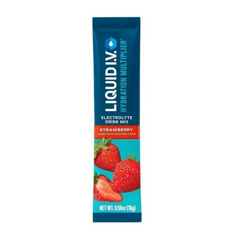 Liquid I.V, Hydration Multiplier Strawberry Electrolyte Drink Mix, 0.56 Oz(Case Of 8)