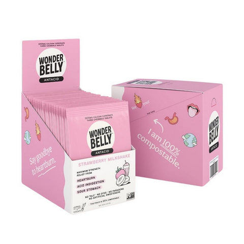 Wonderbelly, Strawberry Antacid, 3 Count(Case Of 20)